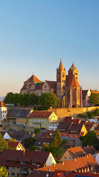 View over old town with minster breisach am rhein