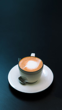 Hot latte coffee serve ready to drink at cafe