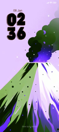 volcano art