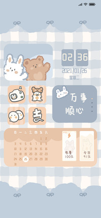 小组件兔兔和熊