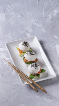 Popular cuisine sushi burger