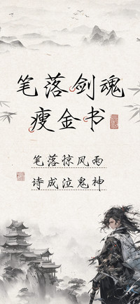 笔落剑魂瘦金书
