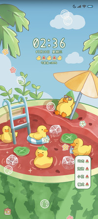 夏日西瓜鸭鸭