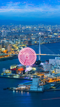 Osaka Bay at Dusk, Osaka Japan