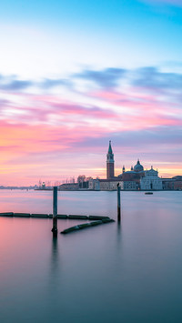 San Giorgio Maggiore Island in Venice at beautiful sunrise