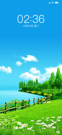 湖边绿野