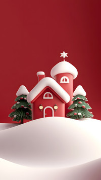 Festive Season House, Bathed in Snowy Charm