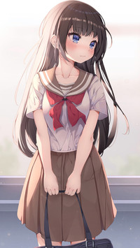 温柔缱卷的长发女孩