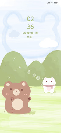 吹泡泡小熊