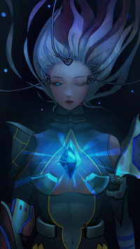 Cyber Girl with Crystal Heart