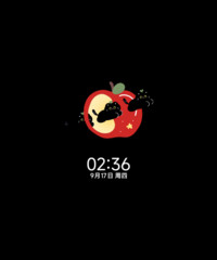 可爱黑喵的红苹果