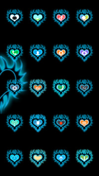  IN Blue Heart flame