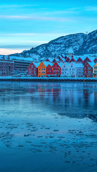 The winter scenery of bergen