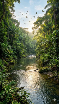 River Through Jungle