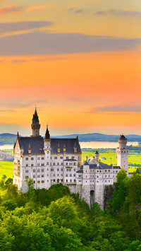 Neuschwanstein Castle at Sunset, Germany