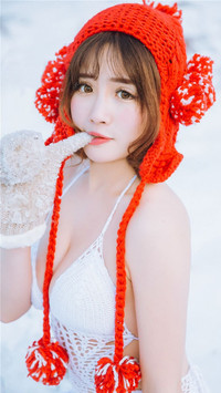 雪地比基尼美女 (5)