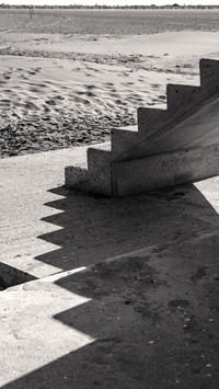 Architectural texture staircase black and white