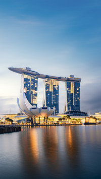 The night view of the city skyline