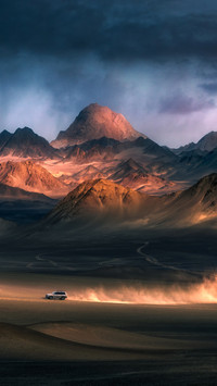 Entering the depths of the gobi desert