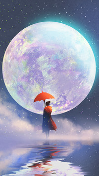 Lonely anime illustration