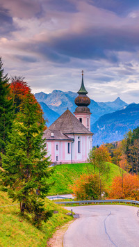 The Bavarian Alps with Maria Gern Church