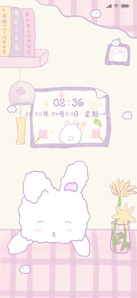 紫色可爱小兔