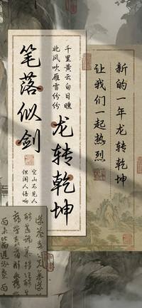 笔落似剑龙转乾坤