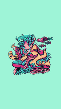 搞怪创意插画-拍信图库