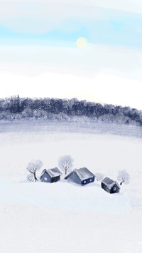 Christmas background - winter life scene