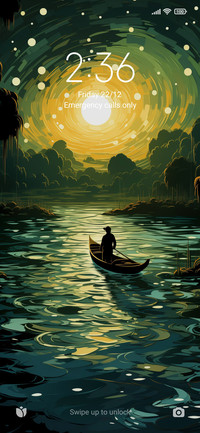 Calm lake surface
