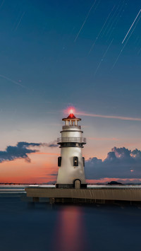 Orbit and Lighthouse before Dawn