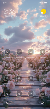 Pink flower sea