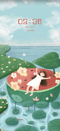 Lotus pond girl