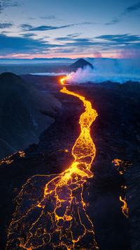 The volcano in iceland erupted