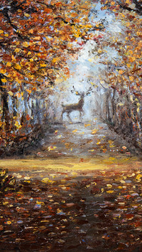 Oil painting wallpaper