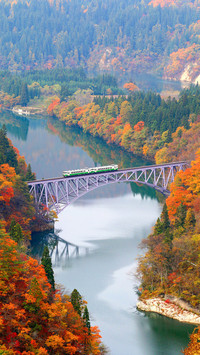 Famous Railroad “Tadami Line  of Fukushima