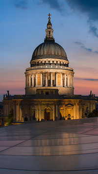 United kingdom england london illuminated st pauls