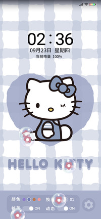 Hellokitty缤纷格纹