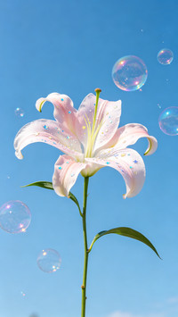 泡泡和花一样梦幻