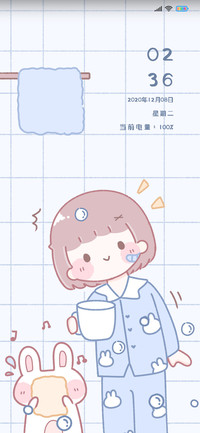 阔爱蓝色泡泡女孩