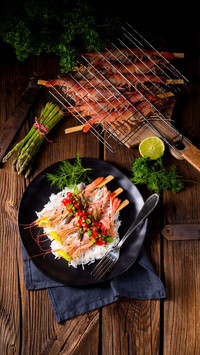 National delicious shrimp pancake