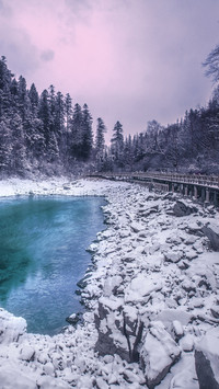 雪后的九寨沟 