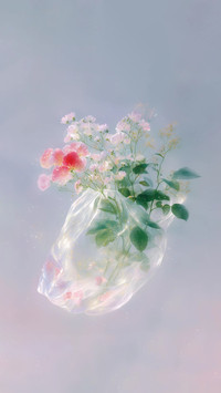 一朵花开植物插画-锐景创意