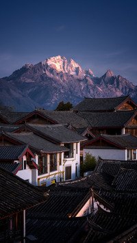 The beautiful scenery of Lijiang Snow Mountain