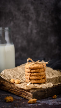 Baking cookies on oiled paper on the table