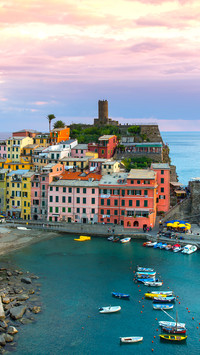 Colorful town on the cliff 0