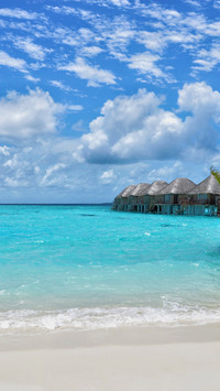 The maldives is connected by sea and air