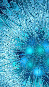Blue ice crystals
