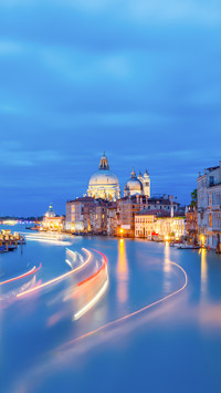 Grand Canal and Basilica Santa Maria Della Salute at Night