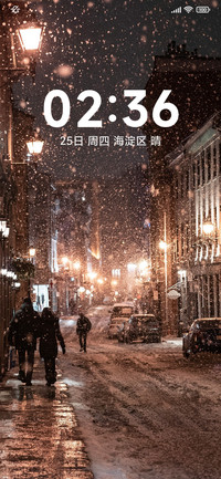 简约夜晚的雪